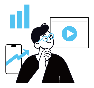 計測が好きそうな少年イラスト